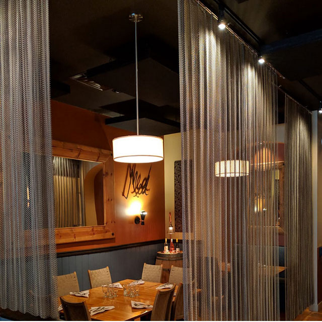 Metal Cascade Coil Drapery Curtain Hightop Metal Mesh